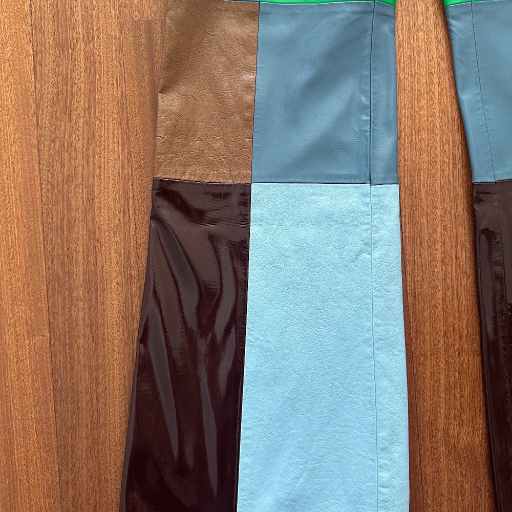 Andersson Bell Patchwork Faux Leather Pants - image 4